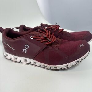 On Cloud Terry Running Men's Maroon Athletic Shoes
